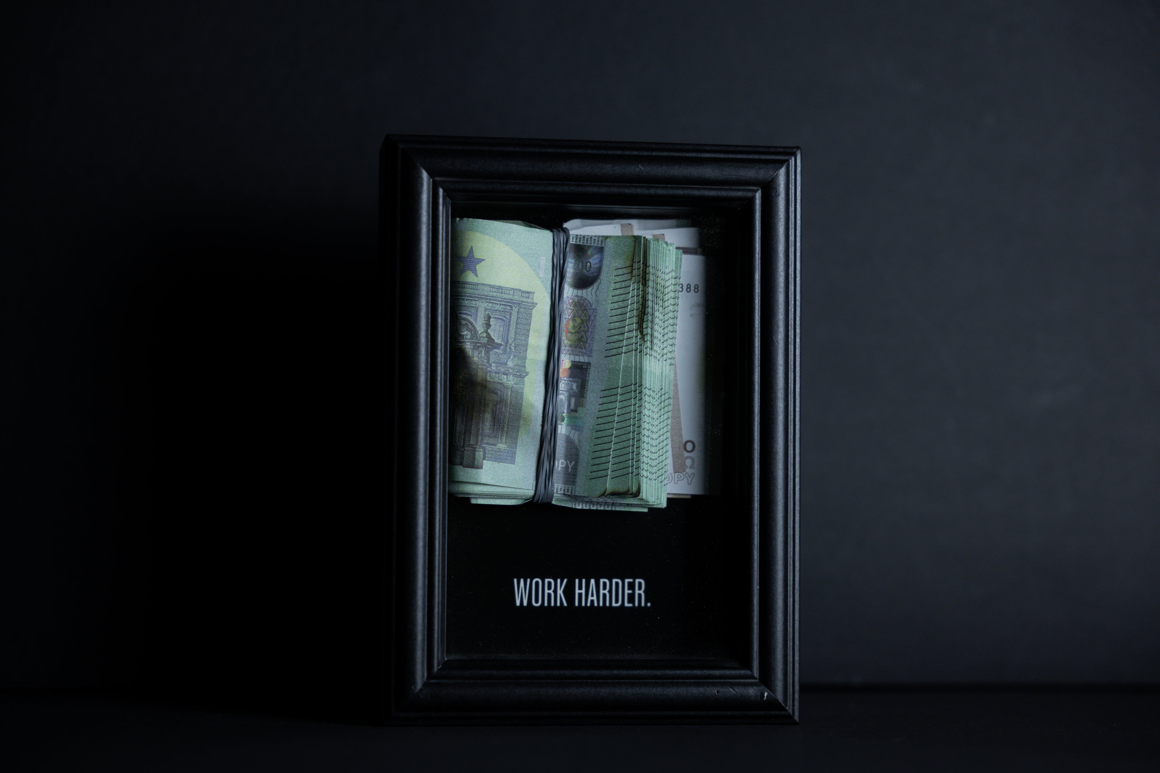 Work harder cash stack